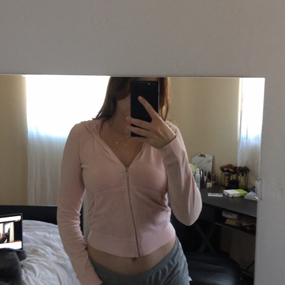 Light pink velour juicy jacket